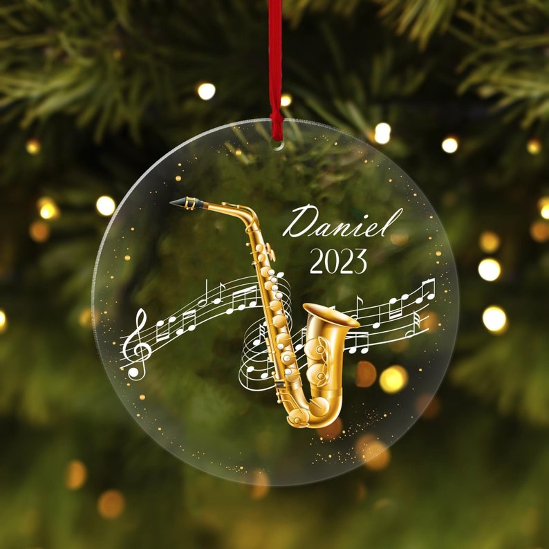 Saxophone Ornament, Saxophone Player, Saxophone Gifts, Music Ornament, Instrument Ornament, Music Gift, Gifts For Musicians, Music Teacher