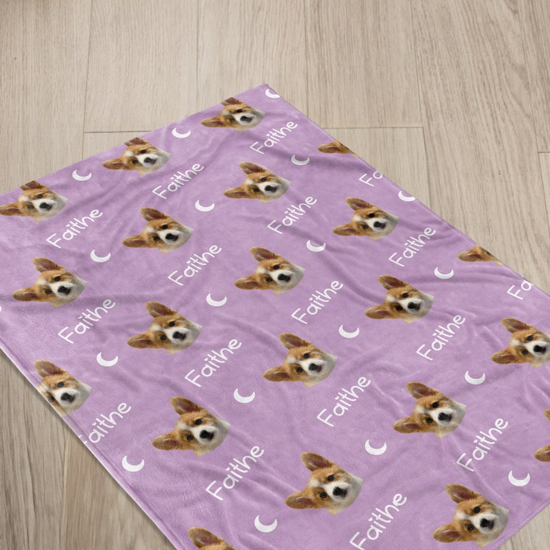 Custom Pet Blanket Custom Dog Photo Blanket With Name Custom Dog Blanket Pet Photo Blanket Dog Dad Gifts, Pet Lover Gifts