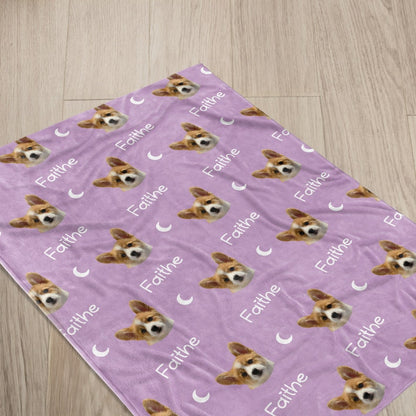 Custom Pet Blanket Custom Dog Photo Blanket With Name Custom Dog Blanket Pet Photo Blanket Dog Dad Gifts, Pet Lover Gifts