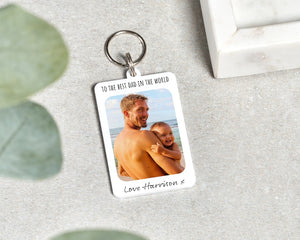 Dad Gift, Personalised Dad Father Keyring Keychain, Dad Custom Photo Gift, Birthday Gift for Dad, Acrylic Plaque, Christmas Gift for Dad