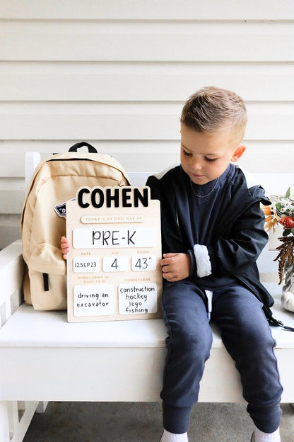 First Day of School Sign x Back to School x Custom First Last Day of School Sign x Reusable Dry Erase Board x Back to School Photo Prop