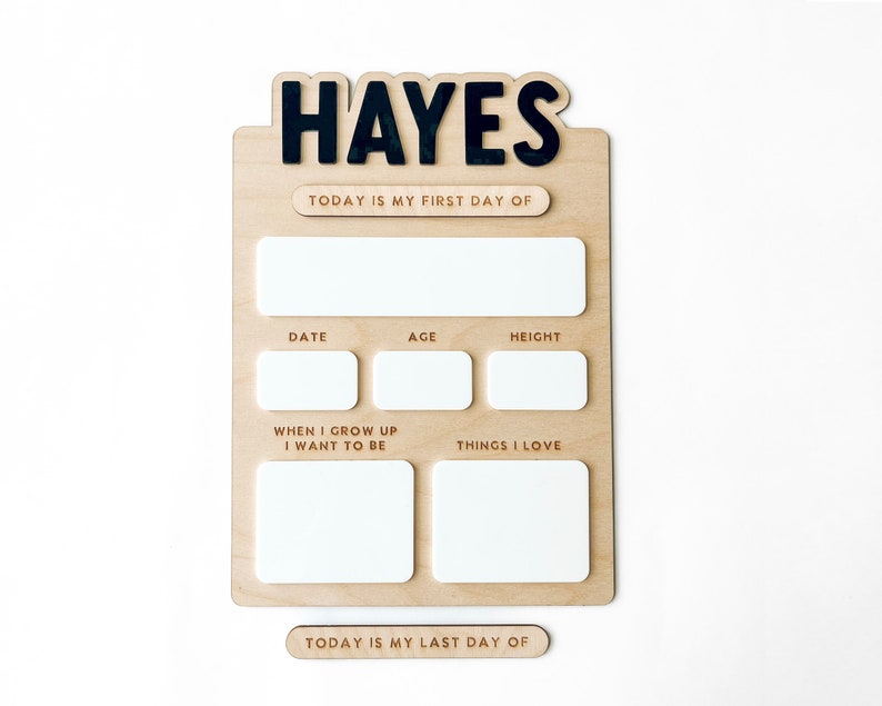 First Day of School Sign x Back to School x Custom First Last Day of School Sign x Reusable Dry Erase Board x Back to School Photo Prop