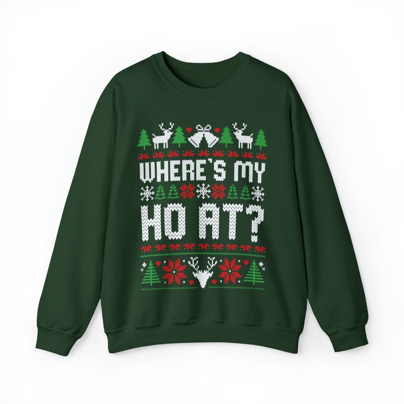 Unisex Funny Couples Ugly Christmas Sweater, Couples Matching Ugly Christmas Sweater, Where My Ho's At, Sold Seperate il_794xN.5485693826_6wm5.jpg
