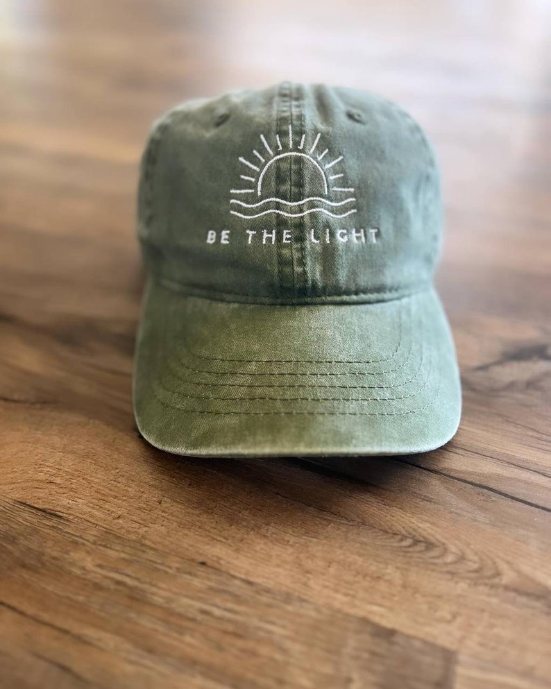 Be The Light Embroidered Hat, Religious Hat, Women's Cap, Gift For Her, Women's Clothing, Embroidered Hat, Christian Clothing, Sunshine Hat il_794xN.5485739421_q4t9.jpg