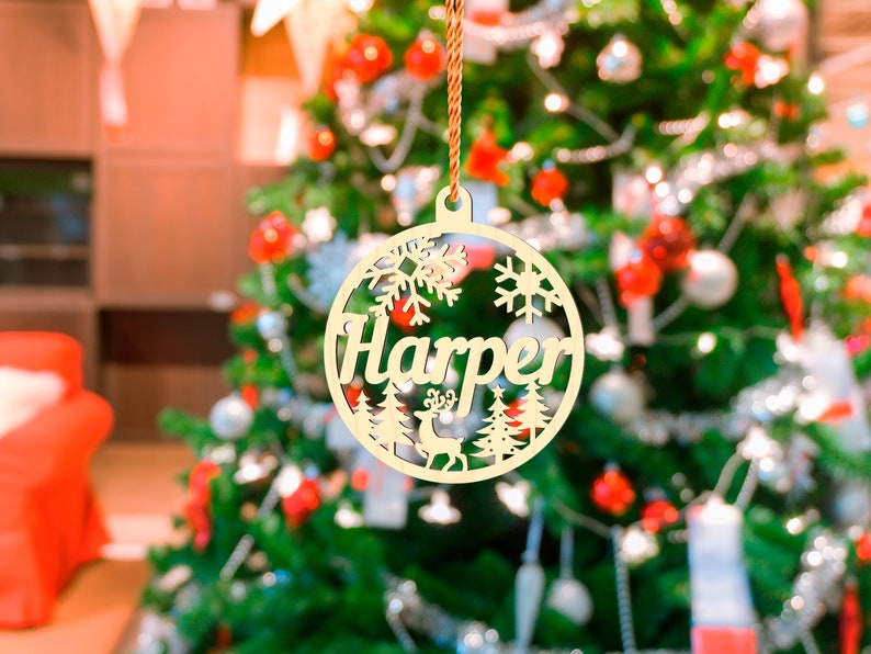 Personalized Wooden Christmas Ornaments: Custom Holiday Baubles