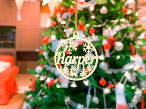 Personalized Wooden Christmas Ornaments: Custom Holiday Baubles