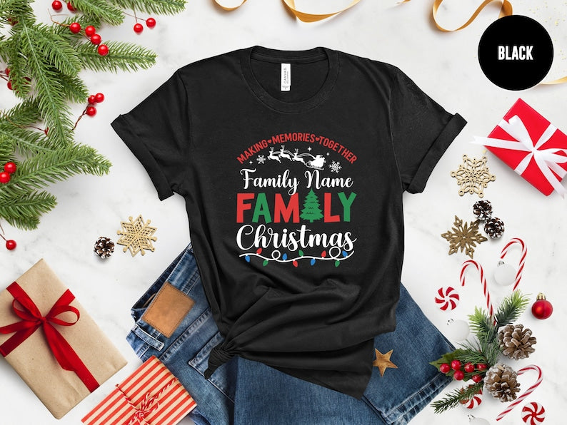 Customized Family Christmas 2024 Making Memories Together Shirts, Christmas Family Shirt, Christmas Group Shirt, Christmas Pajamas T-shirts