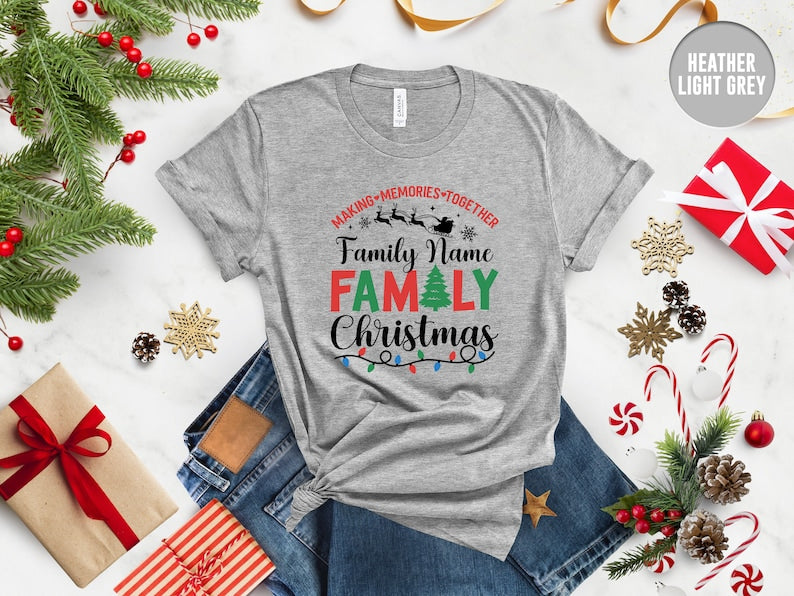 Customized Family Christmas 2024 Making Memories Together Shirts, Christmas Family Shirt, Christmas Group Shirt, Christmas Pajamas T-shirts