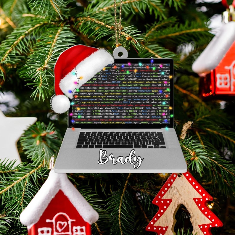 Computer Programmer Christmas 2D Ornament, Gift For Computer Programmer, Christmas 2024 Gift For Coder Manager, Christmas Tree Decorations