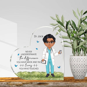 Personalized Doctor Gift, Gift For Doctor, Doctor Graduation Gift, Doctor Retirement gift, Doctor Christmas Gifts Heart Acrylic Plaque
