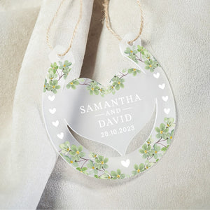Personalised Lucky Horseshoe Wedding Gift, Mr & Mrs Present, Horse Gifts, Married Gifts, Wedding Decoration Ornament, Frosted Acrylic