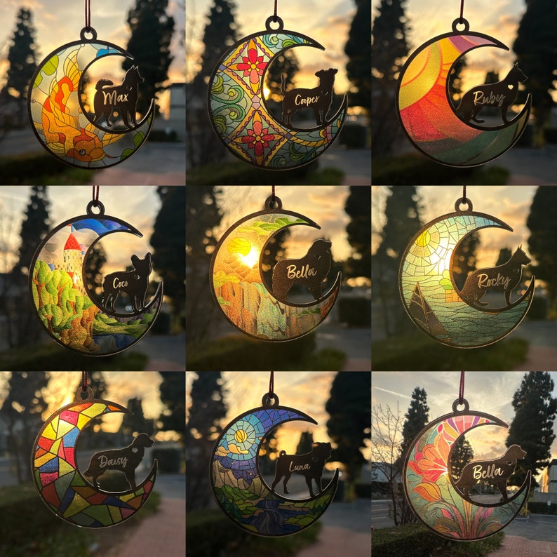 Pet Memorial Gift, Dog Memorial Gift Personalized Loss of Dog Sympathy Gift, Pet Memorial Suncatcher, Dog Remembrance Gift, Pet Loss Gift