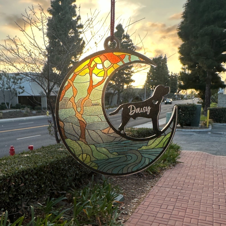 Pet Memorial Gift, Dog Memorial Gift Personalized Loss of Dog Sympathy Gift, Pet Memorial Suncatcher, Dog Remembrance Gift, Pet Loss Gift