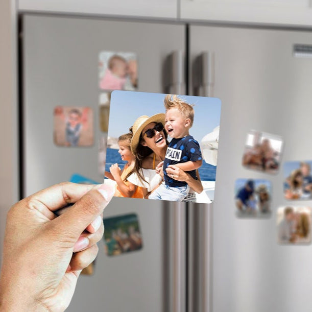 Custom Fridge Magnet with Photo Personalized Photo Magnet Family Vacation Print Custom Gift Holiday Refrigerator Magnet Gift for Mom/Dad