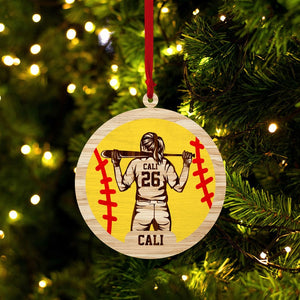 Personalized Softball Ornament, Custom Softball Ornaments, Softball Christmas Ornament, Sports Ornament Personalized, Sport Team Ornament