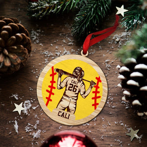Personalized Softball Ornament, Custom Softball Ornaments, Softball Christmas Ornament, Sports Ornament Personalized, Sport Team Ornament