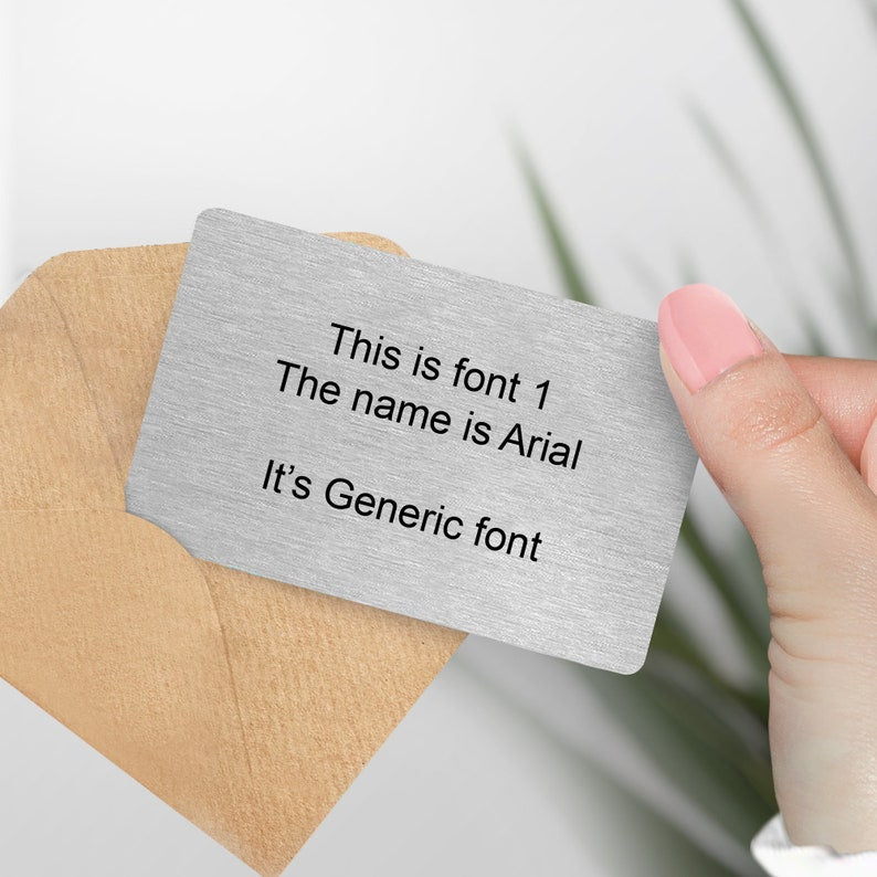 Personalised Metal Wallet Card - Add any text custom card - Keepsake Gift For Him, Boyfriend, Husband, Valentines, Anniversary - own text