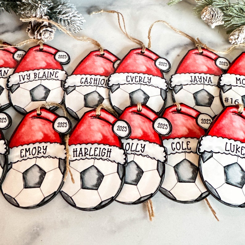 Soccer Christmas Ornament, Soccer Ornament, 2024 Soccer Ball Ornament, Personalized Soccer Ornament, Soccer Mom Gift Idea, Soccer Dad Gift