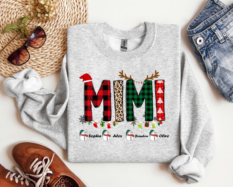 Mimi Sweatshirt, Custom Name Mimi Shirt, Christmas Mimi Sweatshirt, Christmas Shirt, Christmas Sweatshirt, Christmas Gift For Mimi