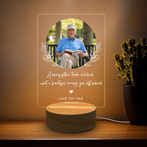 Personalized Mother Picture Frame Memorial Gifts, Customized Memorial Plaque Night Light, Table Decorations for Loss of Loved One Gifts