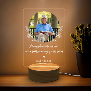 Personalized Mother Picture Frame Memorial Gifts, Customized Memorial Plaque Night Light, Table Decorations for Loss of Loved One Gifts