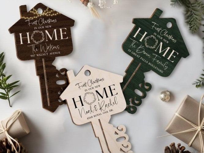 Personalized First Christmas in Our New Home 2024 Christmas Holiday Ornament Couple Christmas Gifts for Family Ornament Xmas Tree Decoration