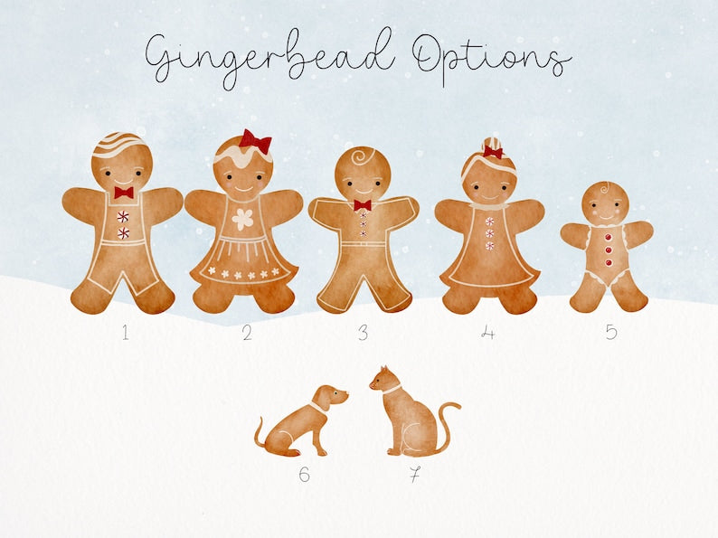 Personalised Gingerbread Family Christmas Ceramic Bauble, Family Christmas Ornament, Christmas Tree Decor, Keepsake Ornament 2025