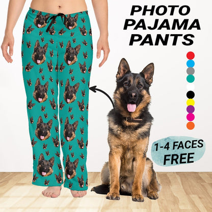 Custom pajama pants with pet face Dog face photo pajamas Personalized pajama pants Family matching pjs with your picture Pj's for women il_794xN.5506867538_hlvq.jpg