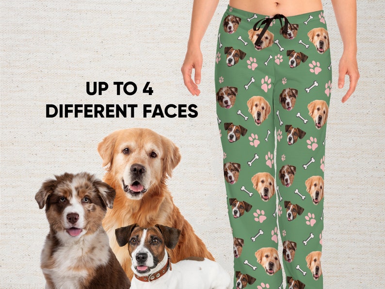 Personalized Dog Face Pajama Pants: Custom Pet Photo PJs