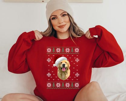 Custom Dog Sweatshirt, Custom Pet Christmas Ugly Sweater, Custom Dog Christmas Sweater, Dog, Mom Sweater, Ugly Christmas Sweater,