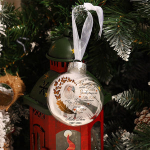 Custom Photo & Name Memorial Christmas Ornaments, Loss of Spouse Parent Gift, Commemorate Deceased Loved Ones Hemispheric