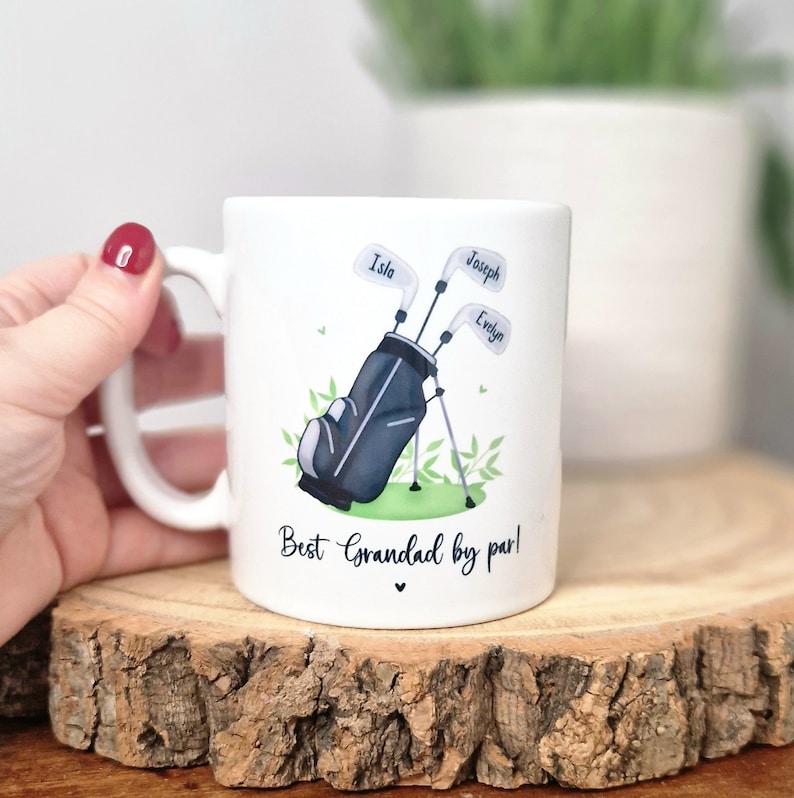 Personalized golf mug for Dad, Golfing gifts for men, Fathers day mug, Daddys Birthday