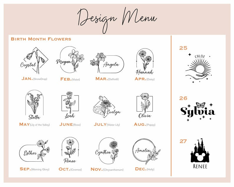 Custom 40oz Tumbler, Birth Flower Tumbler Bridesmaid Tumblers, Personalized Travel Cup with Handle & Straw, Birthday Gift for Best Friend