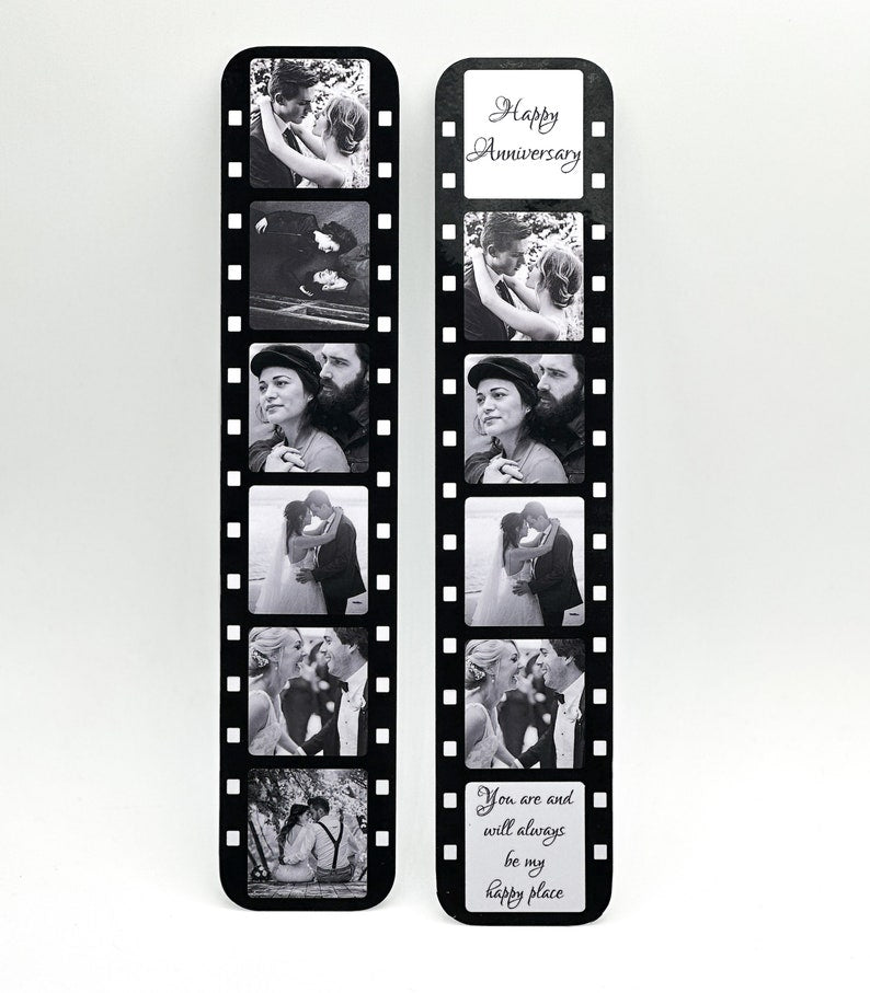 Personalised Photo Bookmark Film Strip. Personalised Anniversary Gift. Romantic Gift. Birthday Gift. Wedding Gift. Gift for Him or Her.