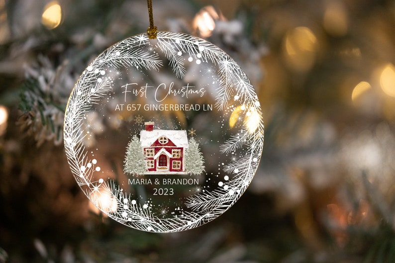 Personalized First Christmas in our New Home Ornament, First Christmas New Home Bauble, First Home Ornament Gift, Christmas Tree Decoration