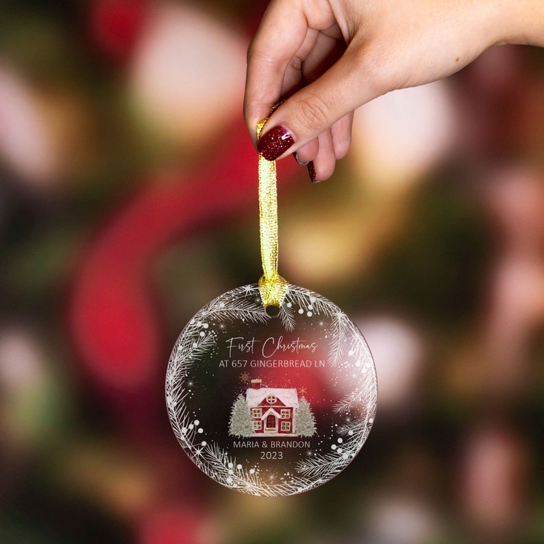 Personalized First Christmas in our New Home Ornament, First Christmas New Home Bauble, First Home Ornament Gift, Christmas Tree Decoration