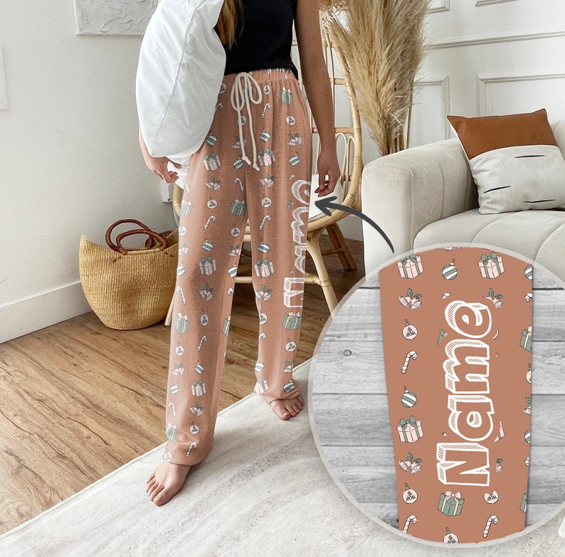 Personalized Christmas Pajama Pants: Groovy Holiday Family PJs