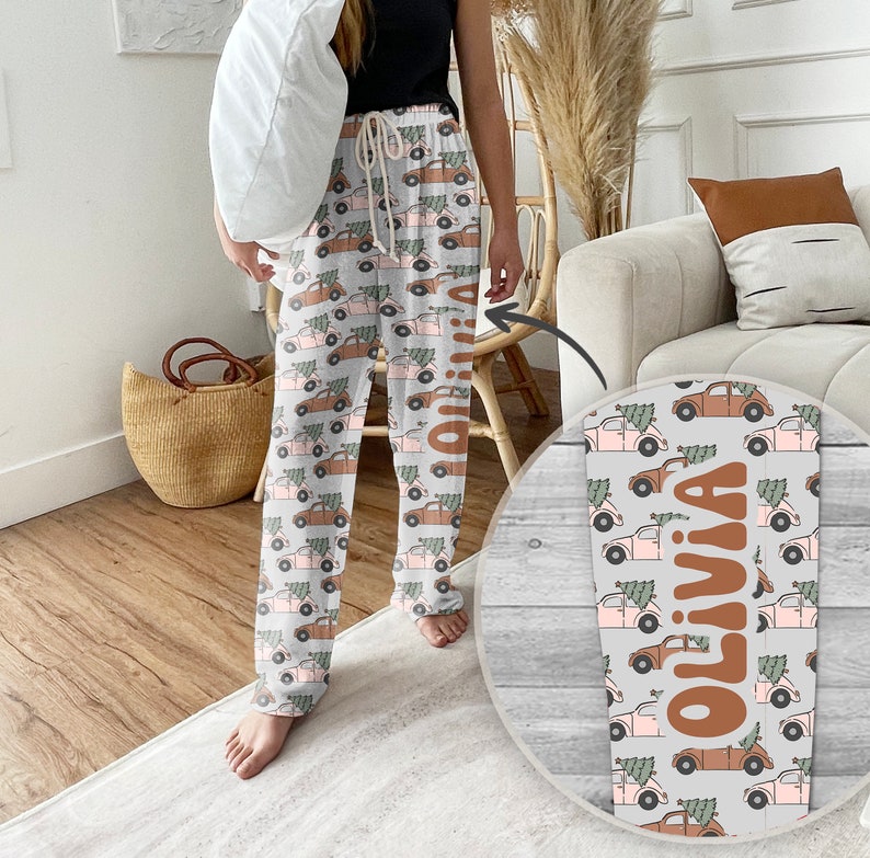 Personalized Christmas Pajama Pants: Groovy Holiday Family PJs