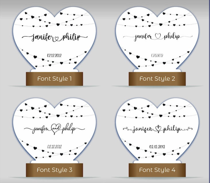 Personalized Night Light for Couples, Romantic Couple Gifts, Anniversary Gifts, Engagement Gifts, Custom Night Light, Couple Wedding Gift