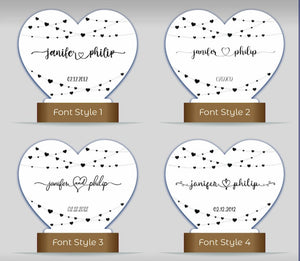 Personalized Night Light for Couples, Romantic Couple Gifts, Anniversary Gifts, Engagement Gifts, Custom Night Light, Couple Wedding Gift