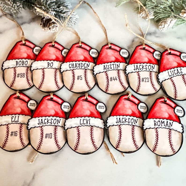 Baseball Christmas Ornament, Baseball Ornament, 2024 Ornament, 2024 Baseball Ornament, Personalized Baseball Ornament, Baseball Mom Gift