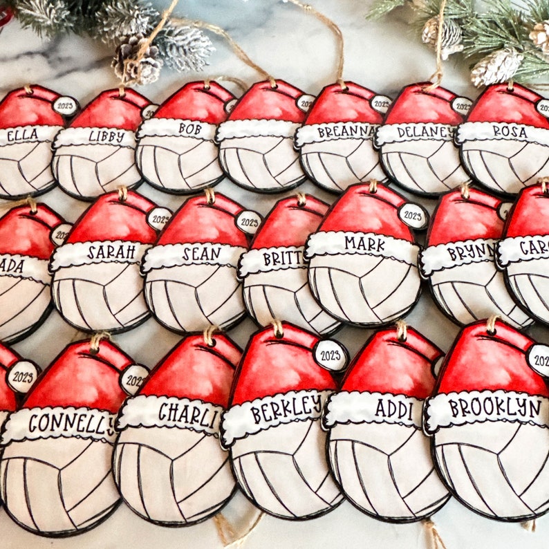 Volleyball Christmas Ornament, 2024 Volleyball Ornament Personalized, 2024 Christmas Ornament, Personalized Ornament, Volleyball Coach Gift