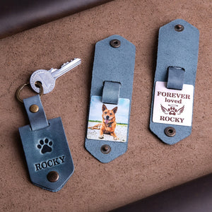 Pet Memorial Gift From Photo, Custom Pet Keychain, Dog Passing Away Gift