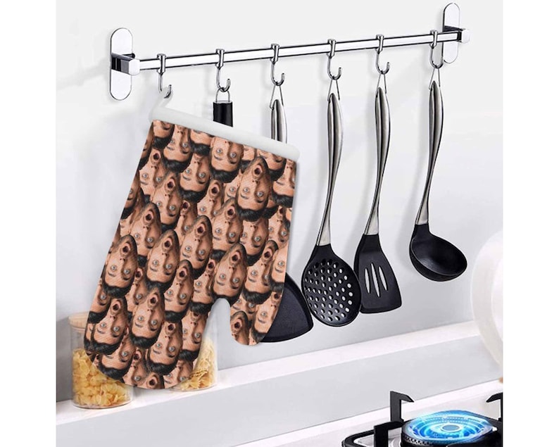 Custom Heat Resistant Oven Mitt/Pot Holder With Dog Face Personalized Heat Insulation Gloves Customize Oven Mitt Christmas Birthday Gifts