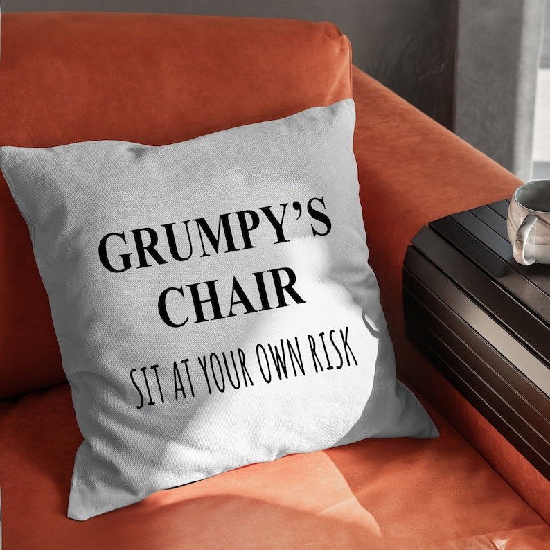 Dads Chair Pillow, Custom Throw Pillow, Funny Dad Pillow, Funny Husband Pillow, Funny Dad Gift, Dad Pillow Case, Personalize Dad Pillow