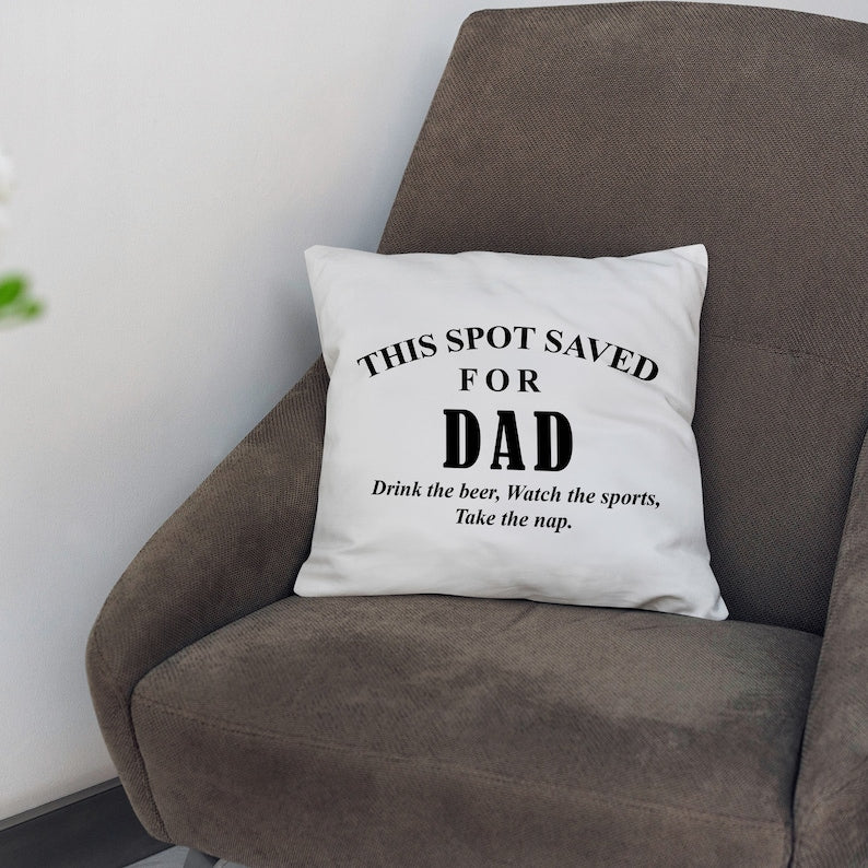 Dads Chair Pillow, Custom Throw Pillow, Funny Dad Pillow, Funny Husband Pillow, Funny Dad Gift, Dad Pillow Case, Personalize Dad Pillow