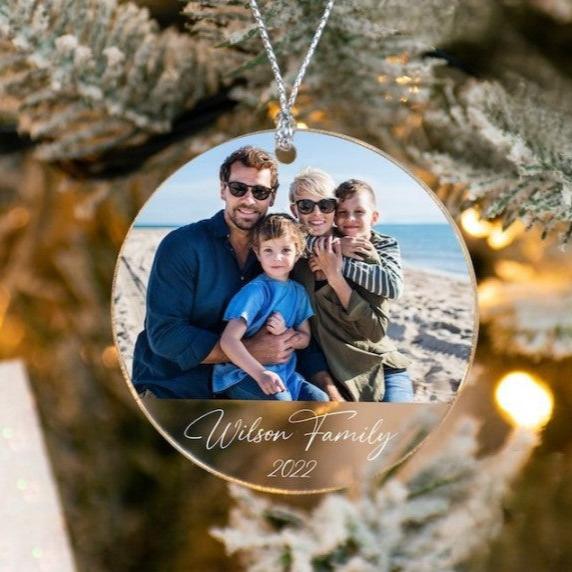 Personalized Photo Ornament, Christmas Gift, Custom Christmas Family Picture Ornament, In Memory Ornament, Christmas Acrylic Unique Ornament