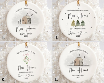 New Home Ornament, New Home Christmas Ornament 2024, Our First Christmas in Our New Home, Christmas Tree New Home Ornament, Address Ornament