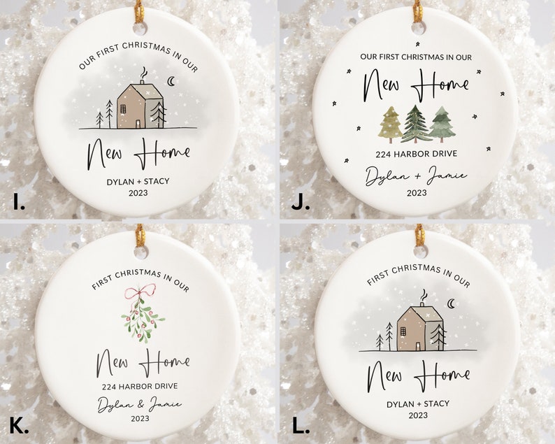 New Home Ornament, New Home Christmas Ornament 2024, Our First Christmas in Our New Home, Christmas Tree New Home Ornament, Address Ornament