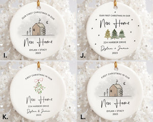 New Home Ornament, New Home Christmas Ornament 2024, Our First Christmas in Our New Home, Christmas Tree New Home Ornament, Address Ornament
